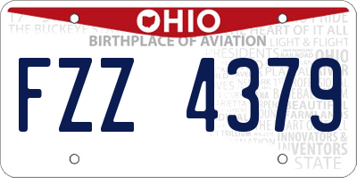 OH license plate FZZ4379