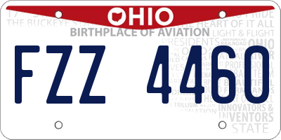 OH license plate FZZ4460