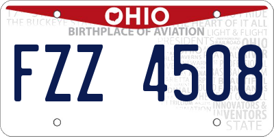 OH license plate FZZ4508