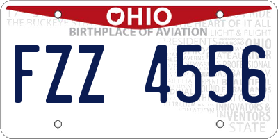 OH license plate FZZ4556