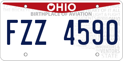 OH license plate FZZ4590