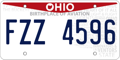 OH license plate FZZ4596