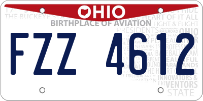 OH license plate FZZ4612