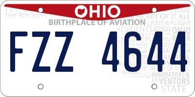 OH license plate FZZ4644