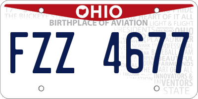 OH license plate FZZ4677