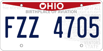 OH license plate FZZ4705
