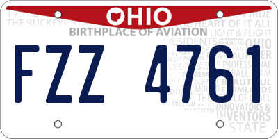 OH license plate FZZ4761