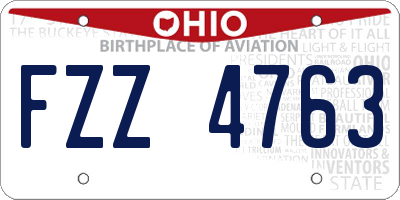OH license plate FZZ4763
