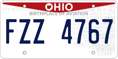 OH license plate FZZ4767