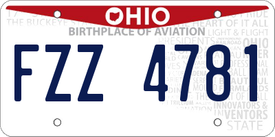 OH license plate FZZ4781