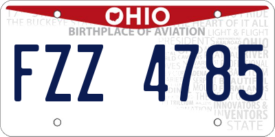 OH license plate FZZ4785