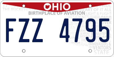 OH license plate FZZ4795
