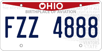 OH license plate FZZ4888