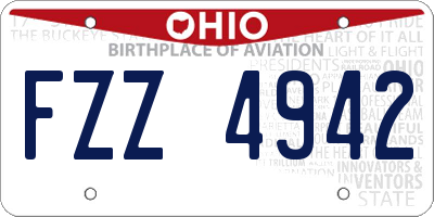 OH license plate FZZ4942