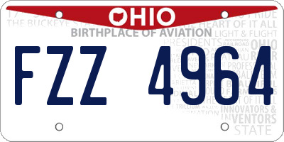 OH license plate FZZ4964