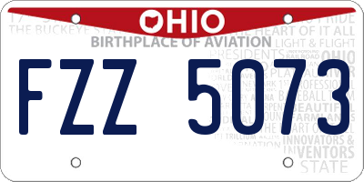 OH license plate FZZ5073