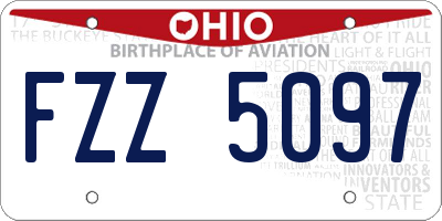 OH license plate FZZ5097