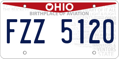 OH license plate FZZ5120