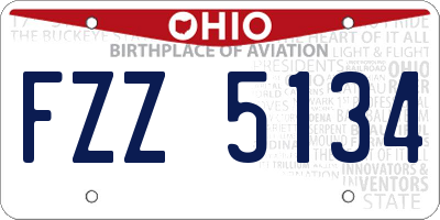 OH license plate FZZ5134