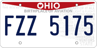 OH license plate FZZ5175