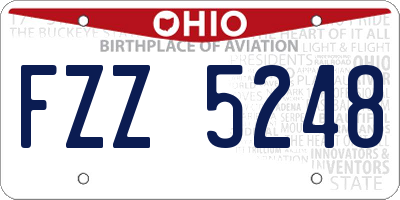 OH license plate FZZ5248