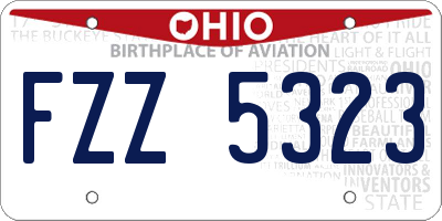 OH license plate FZZ5323