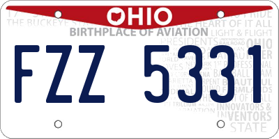 OH license plate FZZ5331