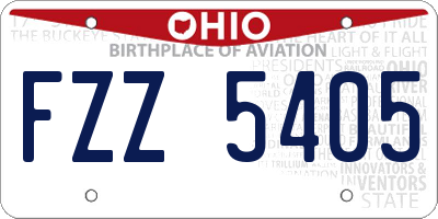 OH license plate FZZ5405