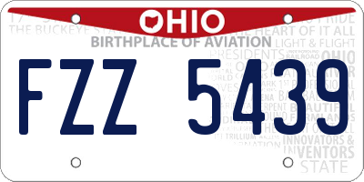 OH license plate FZZ5439