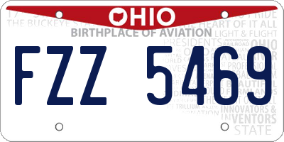 OH license plate FZZ5469