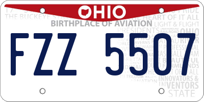 OH license plate FZZ5507