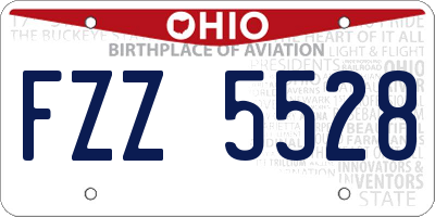 OH license plate FZZ5528