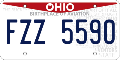 OH license plate FZZ5590