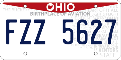 OH license plate FZZ5627