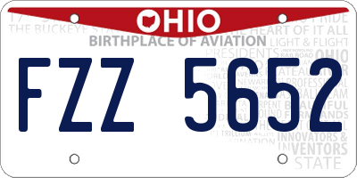 OH license plate FZZ5652