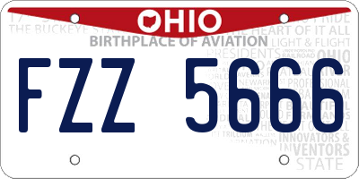 OH license plate FZZ5666