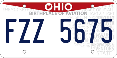 OH license plate FZZ5675