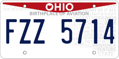 OH license plate FZZ5714