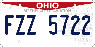OH license plate FZZ5722