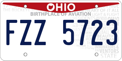 OH license plate FZZ5723