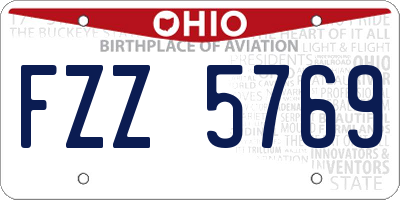 OH license plate FZZ5769