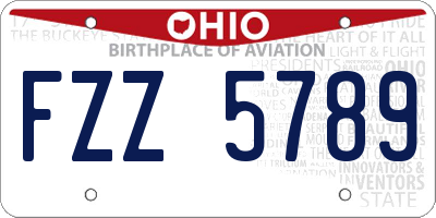 OH license plate FZZ5789
