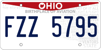 OH license plate FZZ5795