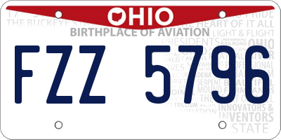 OH license plate FZZ5796