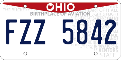 OH license plate FZZ5842