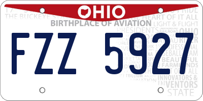 OH license plate FZZ5927