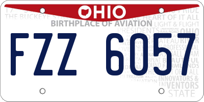 OH license plate FZZ6057