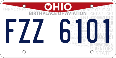 OH license plate FZZ6101