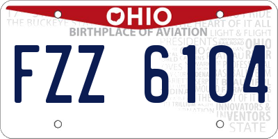 OH license plate FZZ6104