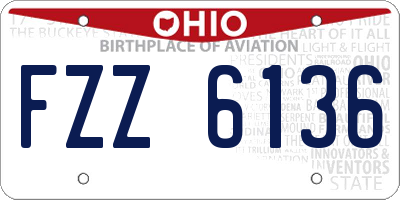 OH license plate FZZ6136